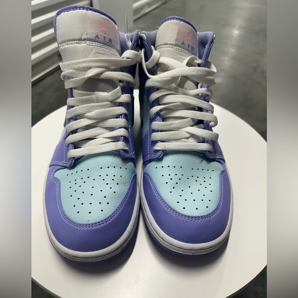 Nike Men's Air Jordan Retro I 1 Mid Purple Aqua Arctic Punch size 10.5 - Picture 2 of 8